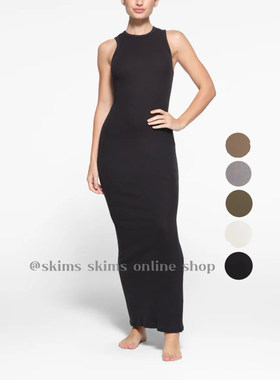 现｜skims卡戴珊同款法式无袖背心显瘦包臀连衣裙长裙