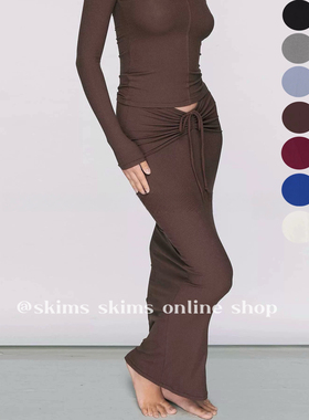 现｜skims卡戴珊同款半身裙女高腰显瘦中长款包臀一步裙