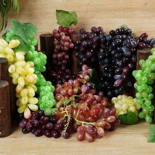 仿真葡萄串模型PVC软胶假提子仿真水果蔬菜室内装 饰拍摄水果道具