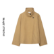 美式 风衣外套简约百搭宽松卡其色夹克棒球服上衣 立领短款 工装 女装