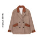 港式 复古小众设计感毛呢外套2025大口袋双排扣显瘦长款 大衣上衣女