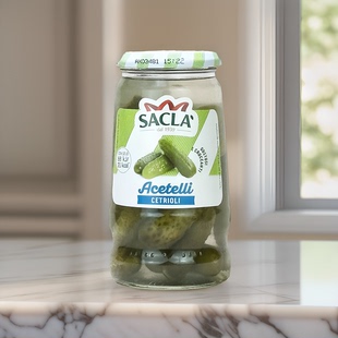 意大利原装进口 萨克拉意式酸黄瓜440g 蔬菜罐头汉堡三明治即食