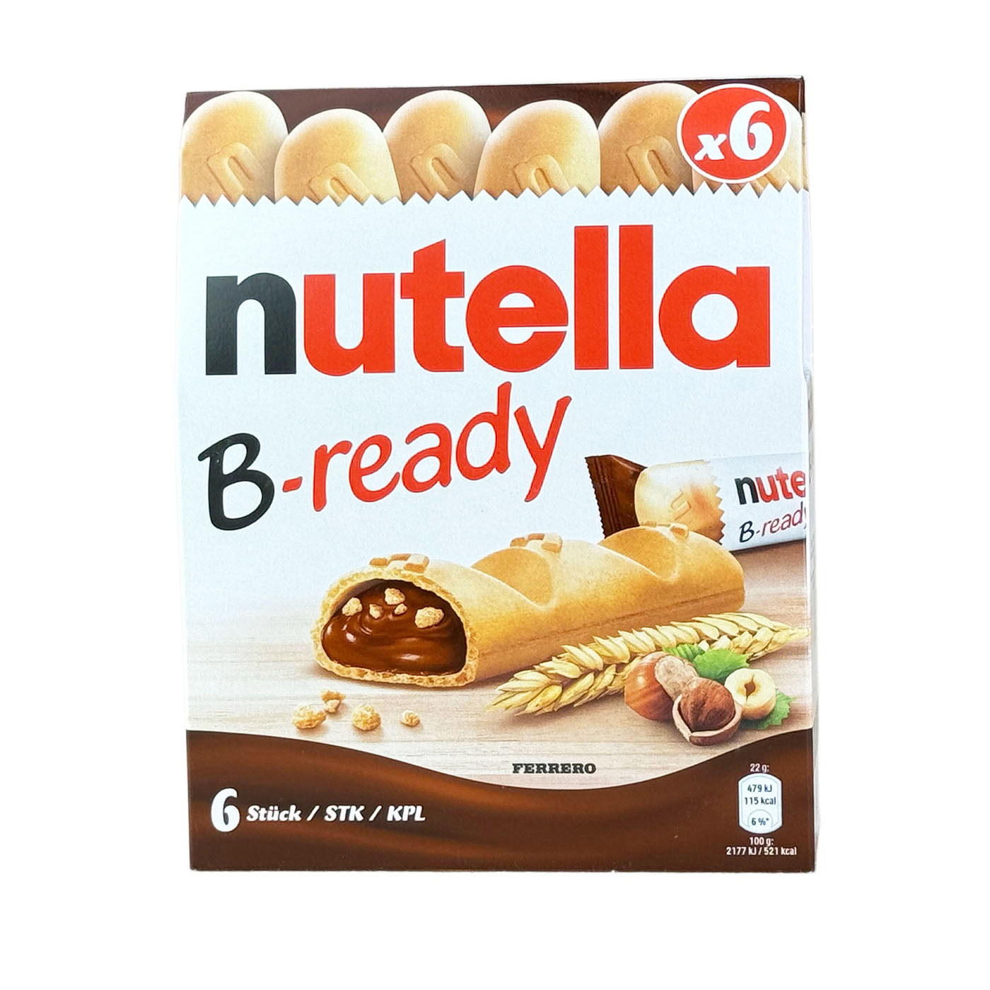 意大利原装进口 能多益榛子可可酱注心威化饼干132g 糕点零食