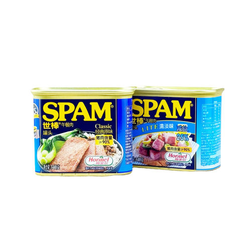 世棒经典原味/清淡减盐味猪肉午餐肉罐头340g 临期26年09月到期