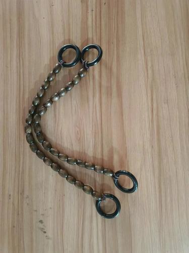 新款咖啡色圆环绳索串珠手挽包提手diy布艺配件手柄16元/对