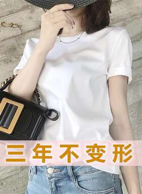 高端轻奢内搭丝光棉短袖t