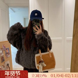 特价高质感环保皮草仿小湖羊皮毛一体立领短款年轻款冬毛毛外套女