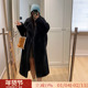 水貂绒环保皮草女冬季 泰迪熊仿天鹅绒貂皮大衣西装 领长款 毛毛外套
