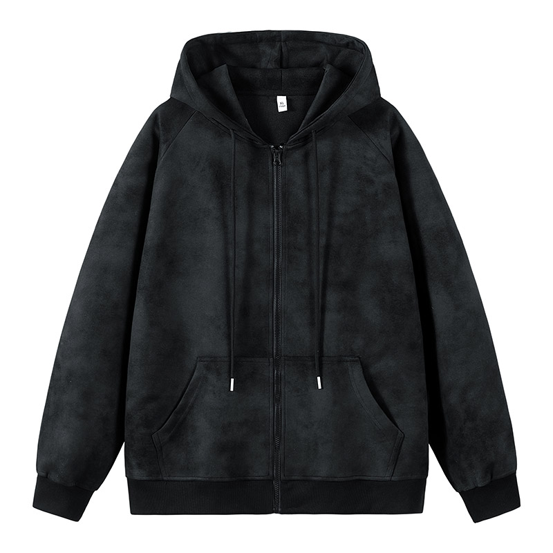 麂皮绒开衫男女春秋新款美式潮牌休闲宽松卫衣外套HH8915-P50,女装短外套,星座1206（原A206）