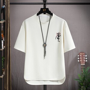 夏季短袖套装印花男圆领五分裤套装华夫格YK119-P45图片