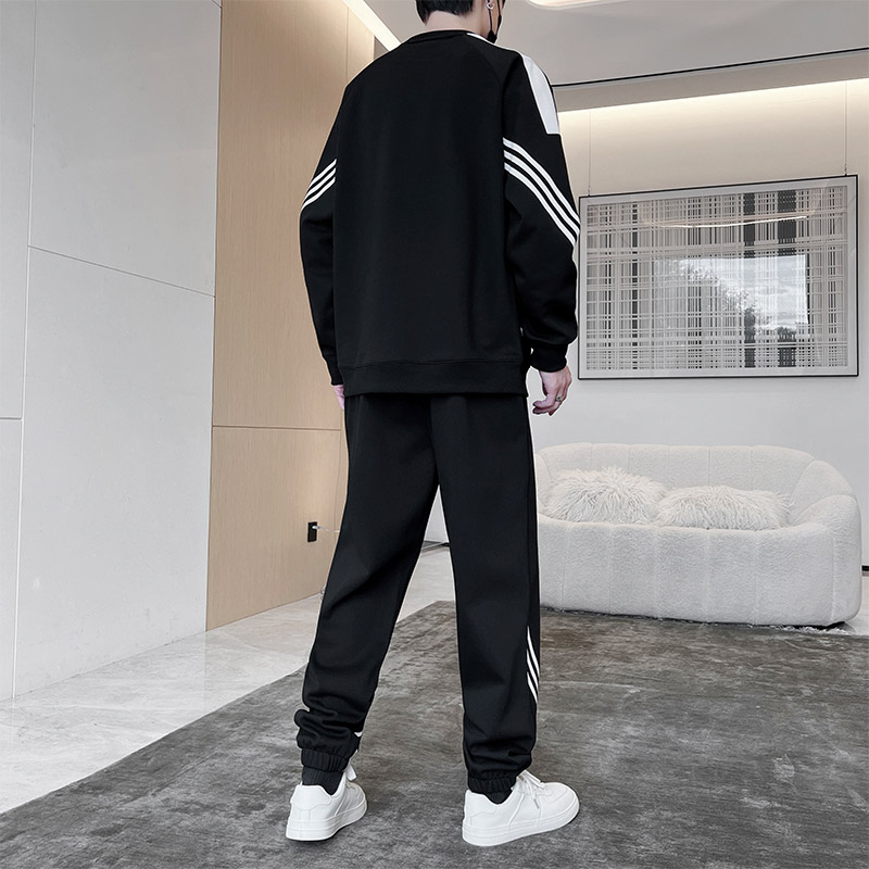 新款潮牌运动服套装男士春秋季卫衣卫裤美式男装搭配一套帅气P60,男装休闲裤,星座1206（原A206）