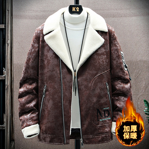 羊羔毛】2025秋冬夹克潮流百搭机车服外套YCGW9929-P110