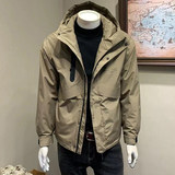 春季新款男工装拉链连帽上衣百搭冲锋衣夹克宽松外套男HGC77-P110，男装夹克，星座1206（原A206）