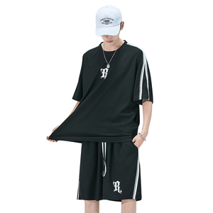 2023夏季新款潮流个性印花装饰美观休闲时尚短袖套装DQC9008-P47图片