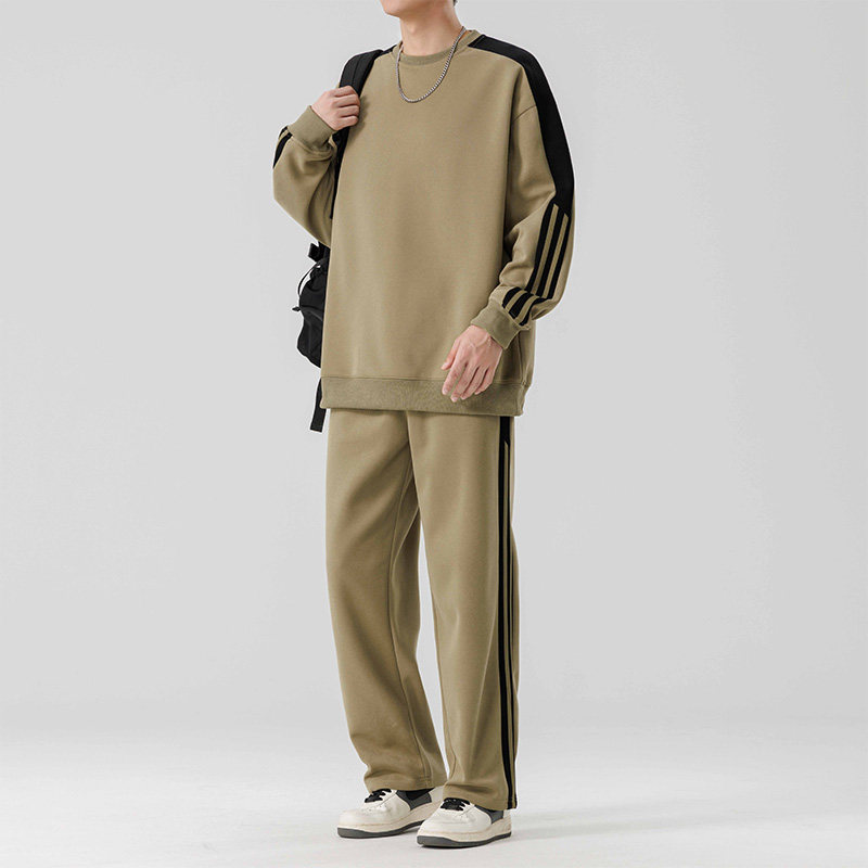 新款潮牌运动服套装男士春秋季卫衣卫裤美式男装搭配一套帅气P60,男装休闲裤,星座1206（原A206）