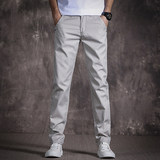 男士夏季小脚裤青年百搭休闲裤修身男生薄款直筒长裤K508-P30，男装休闲裤，电商A206