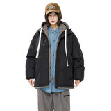 2025冬棉衣男情侣时尚百搭棉服宽松日系假两件外套MY8062-P60，男装棉衣，星座1206（原A206）