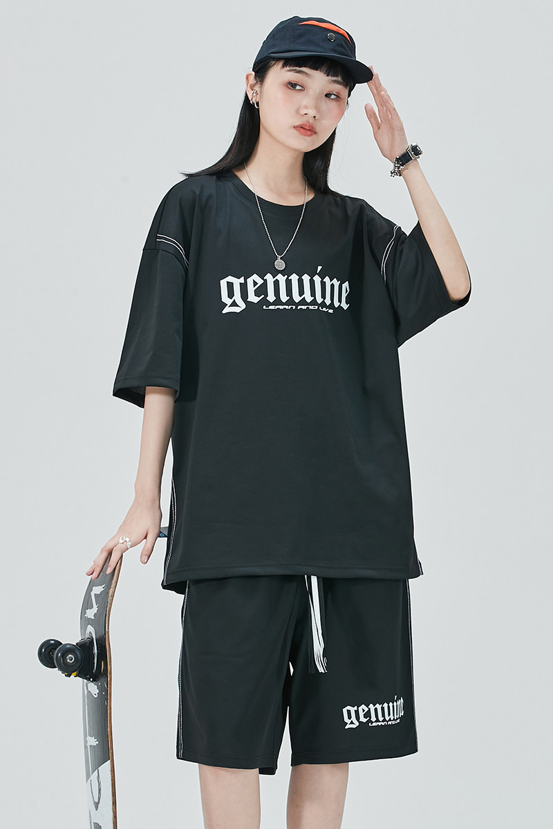 2023夏季新款潮流个性印花装饰美观休闲时尚短袖套装DQC9007-P45,男装休闲套装,星座1206（原A206）