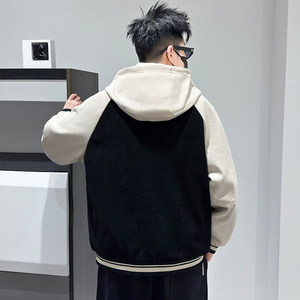 新款欧棉条外套男青少年学生潮流宽松棒球服夹克外套HGC1920-P85图片