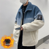 主推情侣款渐变颗粒绒加棉夹克立领羊羔绒外套棉衣K99-P110，男装棉衣，星座1206（原A206）