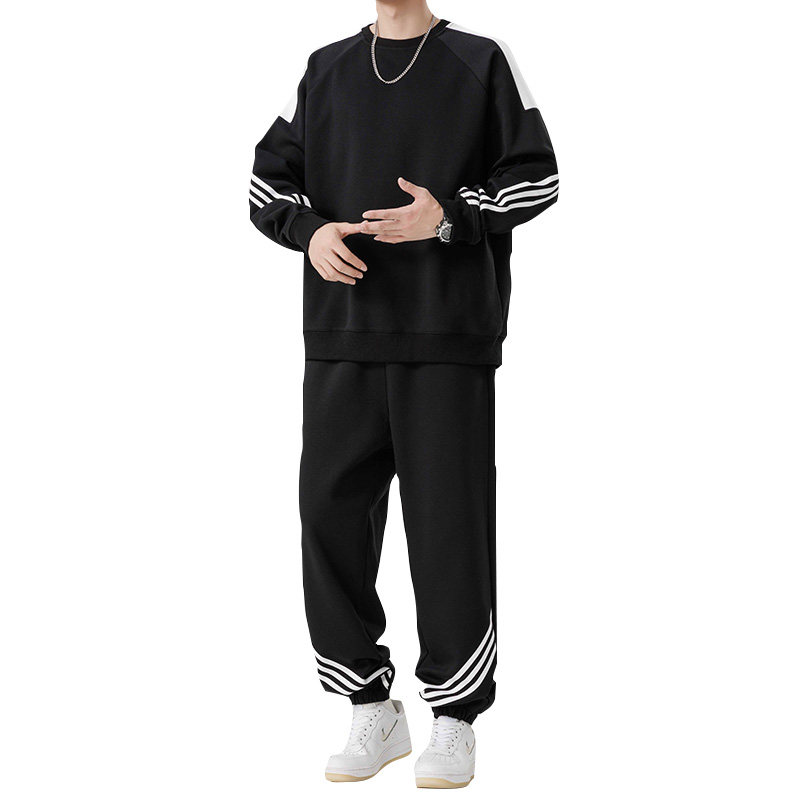 新款潮牌运动服套装男士春秋季卫衣卫裤美式男装搭配一套帅气P60,男装休闲裤,星座1206（原A206）