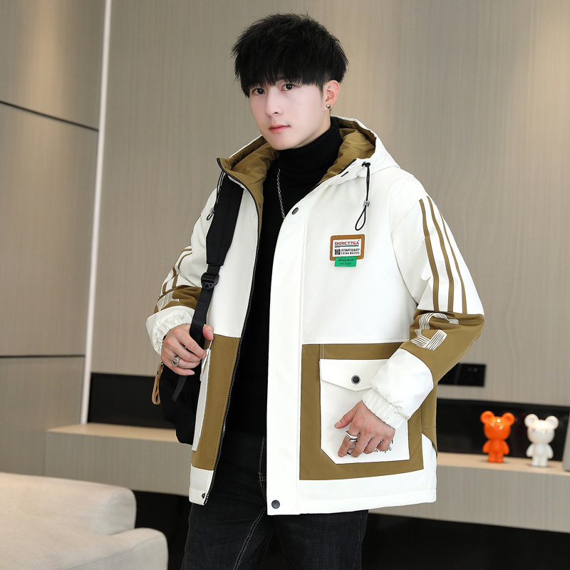 2023新款男士冬季兔毛加绒加厚夹克外套青少年棉衣男JK8803-P83,男装夹克,星座1206（原A206）