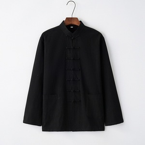 风男装盘扣太极唐装休闲禅修茶服中青年打底上衣DFCS880-P55图片