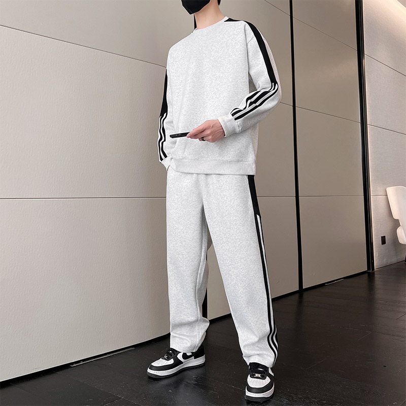 新款潮牌运动服套装男士春秋季卫衣卫裤美式男装搭配一套帅气P60,男装休闲裤,星座1206（原A206）