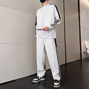 新款潮牌运动服套装男士春秋季卫衣卫裤美式男装搭配一套帅气P60