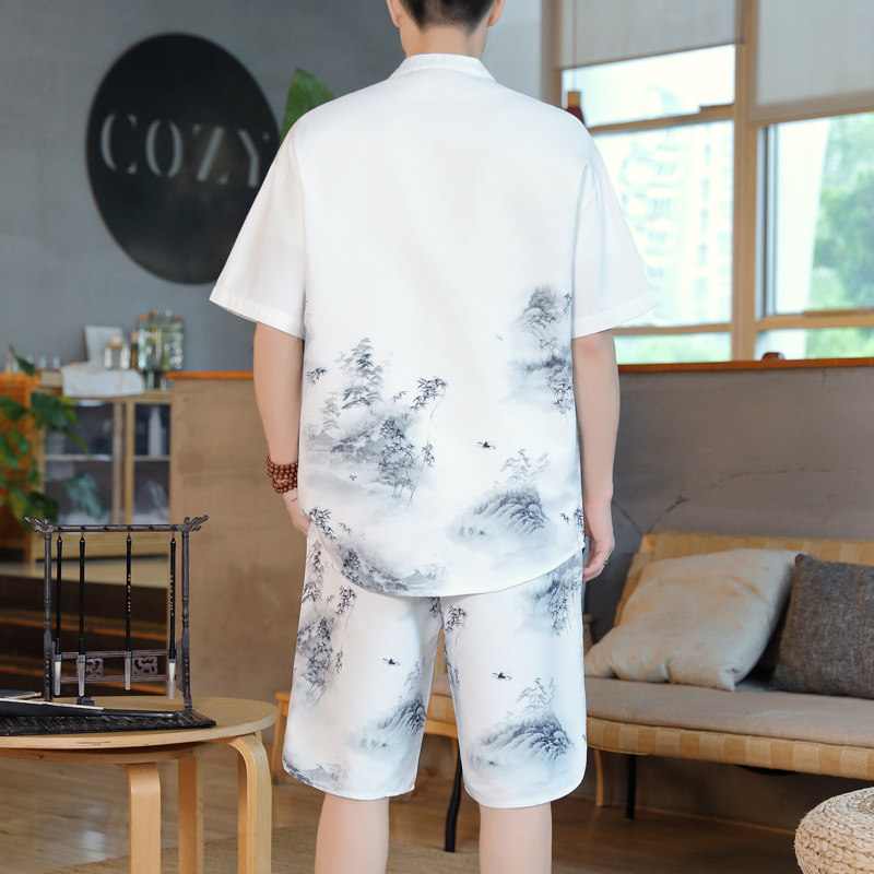 2025夏季新款风短袖套装宽松短裤T恤两件套LFK83-P58,男装T恤,星座1206（原A206）
