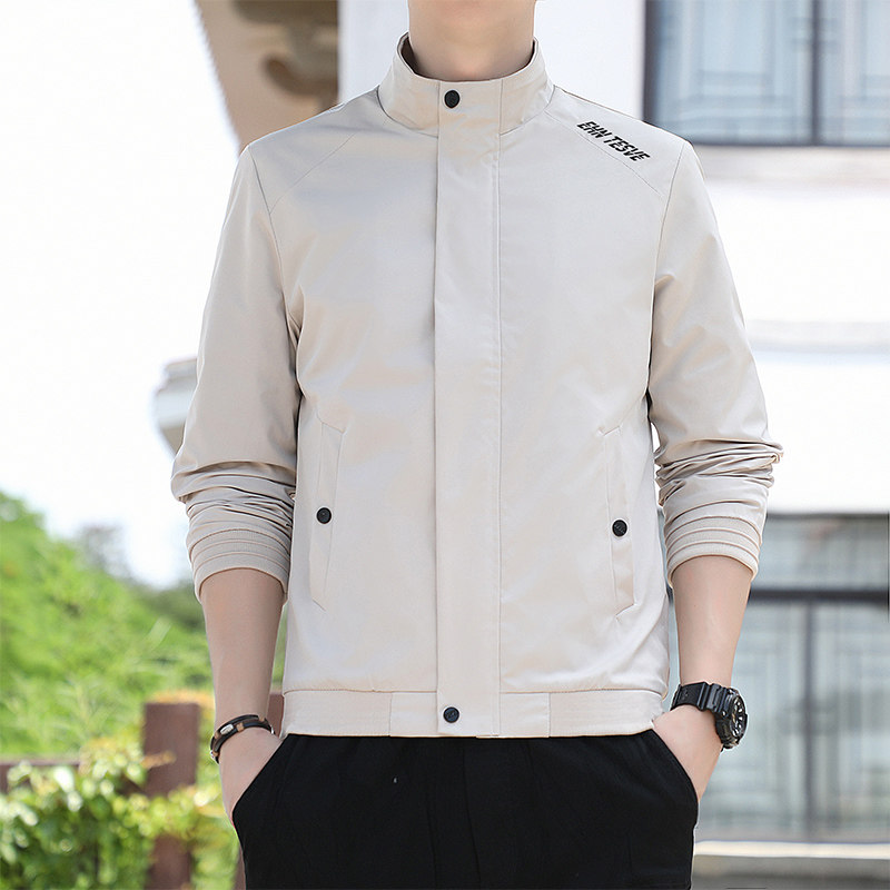 夹克2022男秋季新款男式休闲立领夹克青年男装薄款茄克JK082-P35,男装夹克,星座1206（原A206）