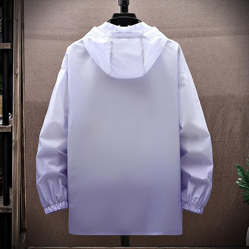 冰丝UPF50防晒衣中长款男夏季渐变透气连帽情侣防晒服YF14-P50,男装防晒衣,星座1206（原A206）
