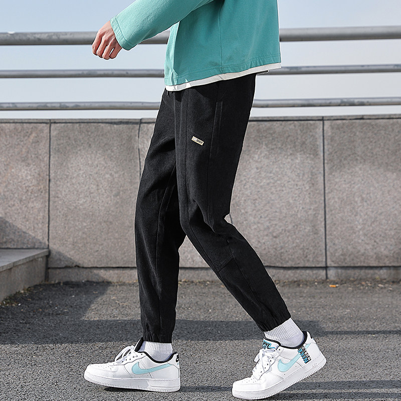 Spring sports pants men's Leggings knitted pants Harlan casual pants men's summer new