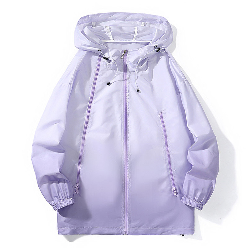 冰丝UPF50中长款防晒衣夏季渐变透气连帽外套情侣防晒服YF14-P50图片