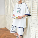 2025新款夏季透气青少年男士韩版时尚百搭透气套装YCGW778-P53，男装休闲套装，电商A206