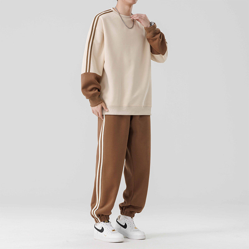 卫衣套装男士春秋圆领运动服秋季一套搭配帅气休闲外套潮P60,男装休闲套装,星座1206（原A206）