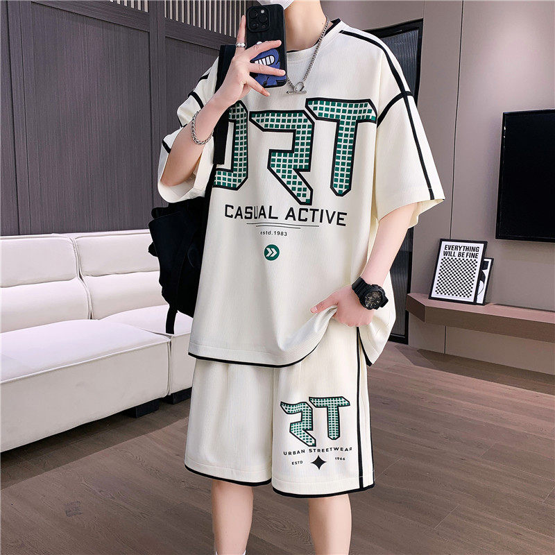 夏季T恤套装一套两件套男外套TZ716-P50图片