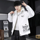 2025秋冬新款夹克男兔毛派克服青少年外套大码棉衣男棉服YW18-P52，男装夹克，电商A206