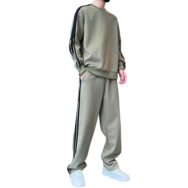新款潮牌运动服套装男士春秋季卫衣卫裤美式男装搭配一套帅气P60,男装休闲裤,星座1206（原A206）