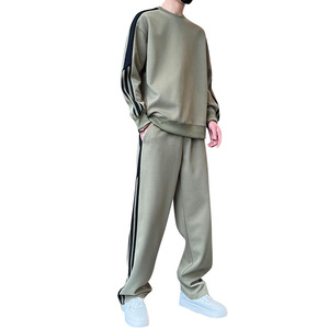 新款潮牌运动服套装男士春秋季卫衣卫裤美式男装搭配一套帅气P60图片