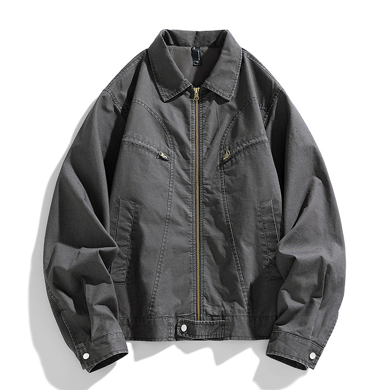 秋冬新款夹克全棉水洗重磅青少年外套日系棒球服上衣GS6392-P105,男装夹克,星座1206（原A206）