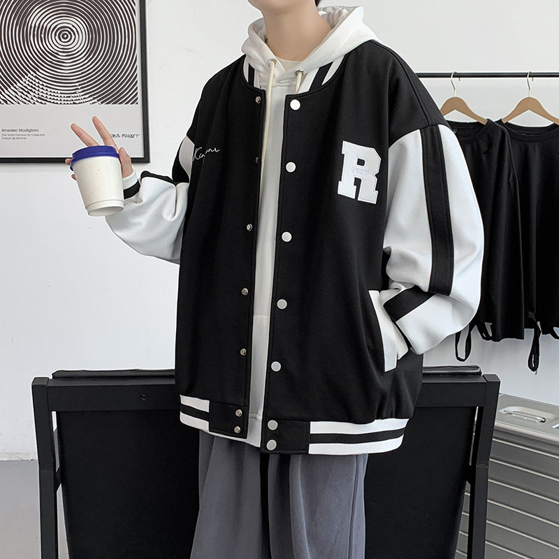 秋季男士夹克休闲宽松百搭棒球服外套情侣款HS8202-P68,男装夹克,星座1206（原A206）