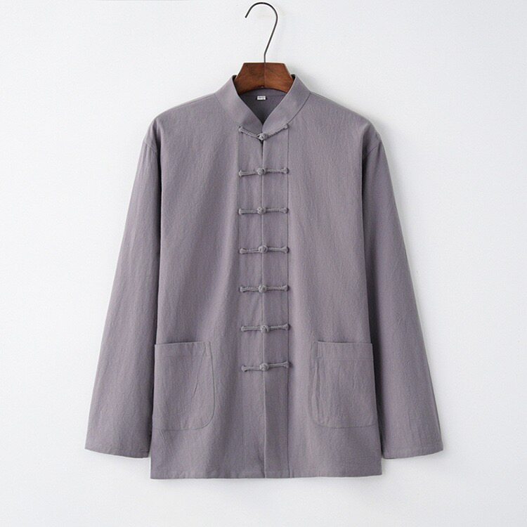 风男装盘扣太极唐装休闲禅修茶服中青年打底上衣DFCS880-P55,男装T恤,星座1206（原A206）