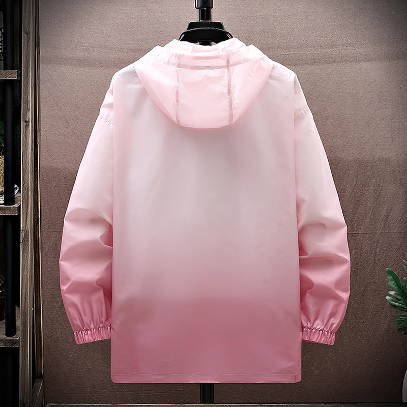 冰丝UPF50中长款防晒衣夏季渐变连帽男外套情侣防晒服YF14-P50,男装防晒衣,星座1206（原A206）