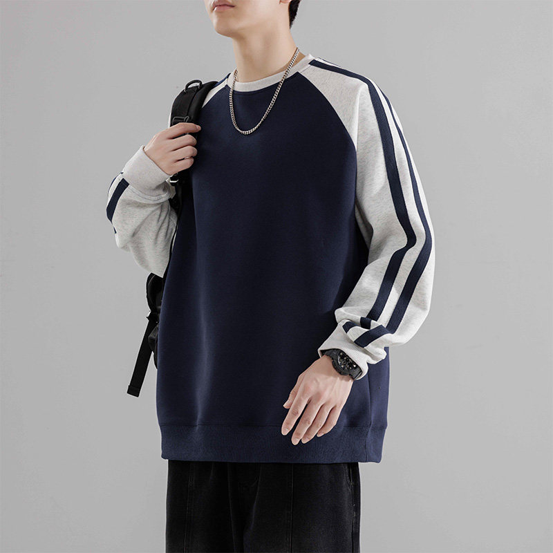 重磅纯色卫衣T恤男宽松春秋款卫衣圆领内搭打底衫男HH8891-P35,男装T恤,星座1206（原A206）