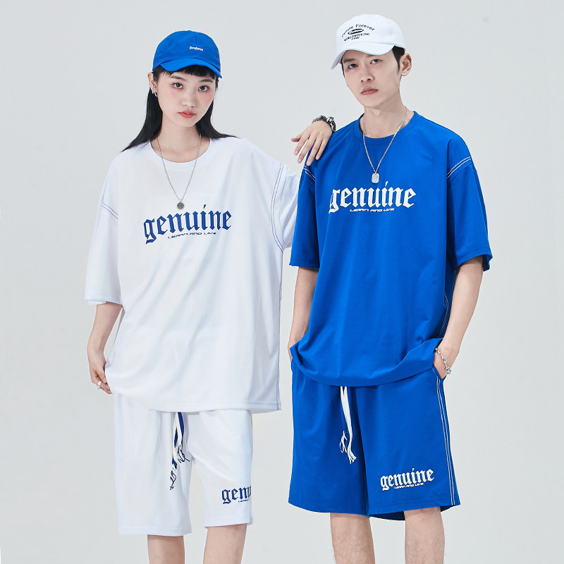 2023夏季新款潮流个性印花装饰美观休闲时尚短袖套装DQC9007-P45,男装休闲套装,星座1206（原A206）