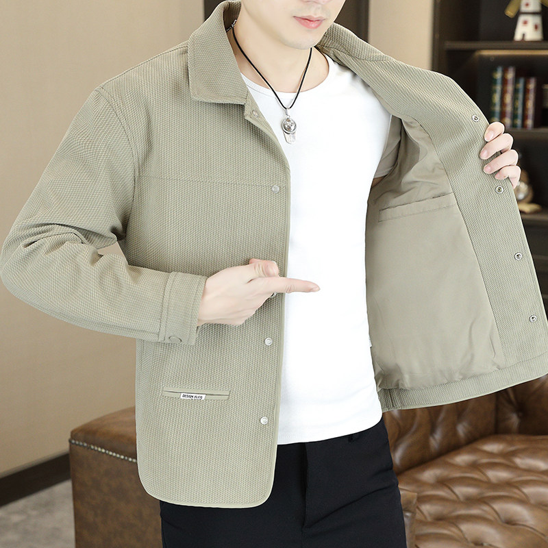 高品质秋冬款毛呢外套翻领休闲夹克刺绣毛呢装HF88080-P150,男装夹克,星座1206（原A206）