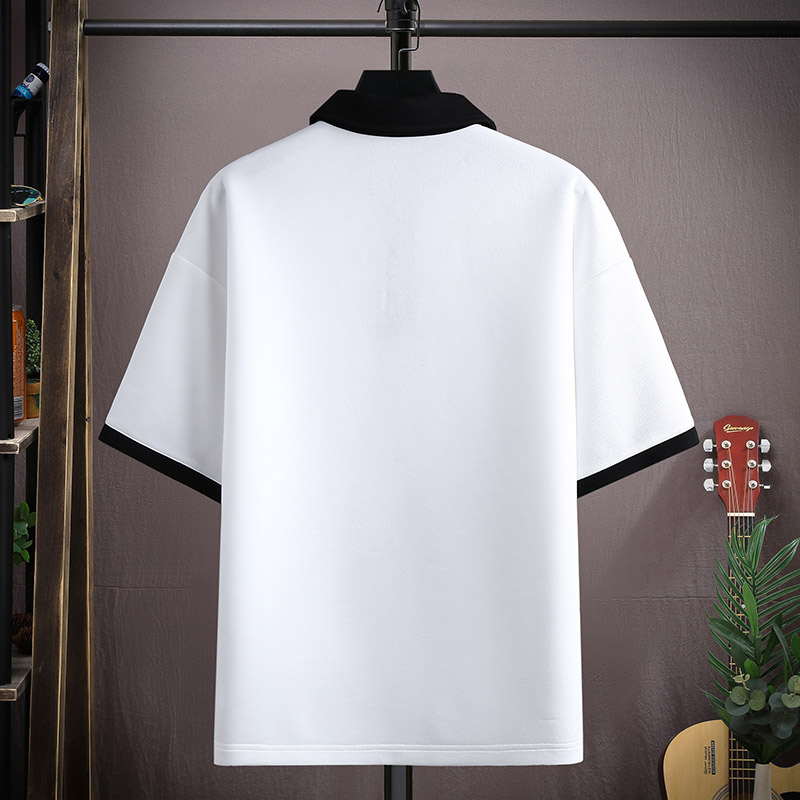 2023夏季新款翻领T恤印花潮流条纹阔版体恤衫polo衫男PL6890-P35,男装Polo衫,星座1206（原A206）