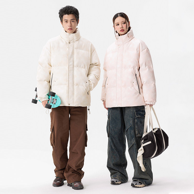 男装美式休闲冬新宽松做旧水洗皮衣棉衣棉服情侣外套GS8170-P115图片