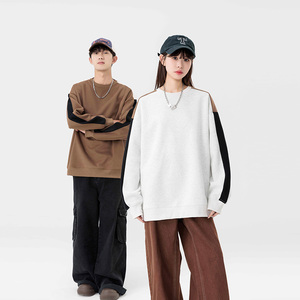 美式潮牌卫衣男春秋季新款宽松简约休闲百搭圆领卫衣HH8918-P35图片